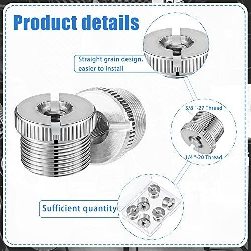 Adaptador De Tornillo De Micrófono Macho A 1/4 De Pulgada He