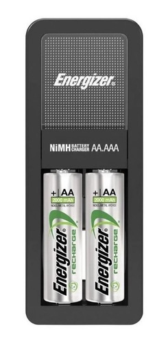 Cargador Energizer Mini Aa Aaa + 2 Pilas Recargables Aa Nox