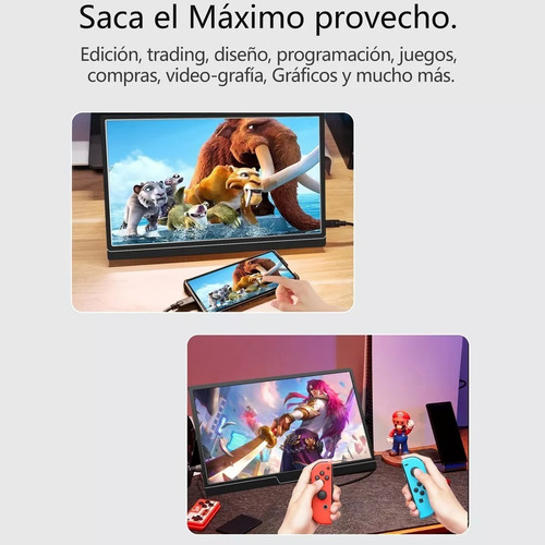 Monitor Portátil 15.6'' Fhd 1080p Lcd Hdr Delgado Compacto