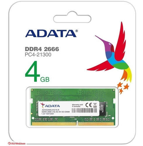 Memoria Ram Adata Ddr4 4gb 2666 Mhz Sodimm Laptop New