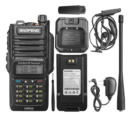 Walkie Talkie Baofeng Uv-9r Plus 8 W Ip67, Paquete Resistent