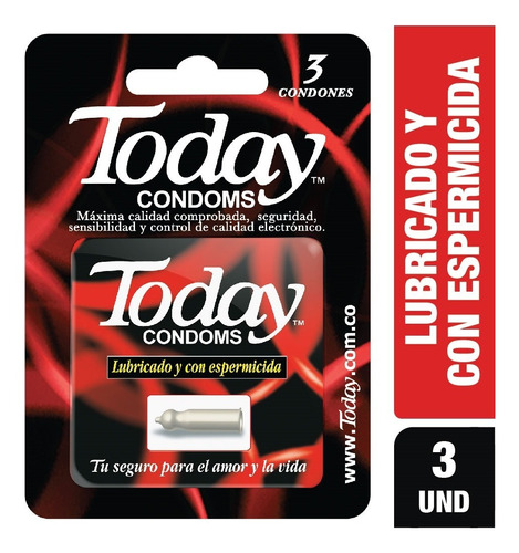 Condones Today Lubricado Espermici - Unidad a $1912