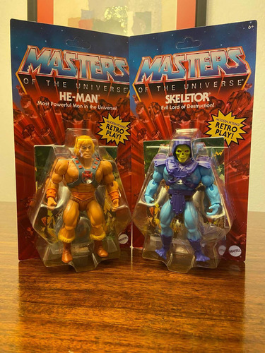 Motu He Man Y Skeletor Origins Mattel Cabeza Retro Wow Combo