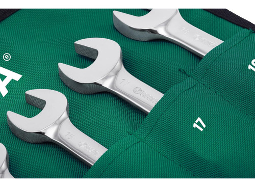 Kit De Chaves Combinadas Com Catraca Curta St09034 - Sata