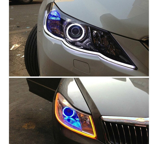 Tira Led Flexible 60cm Instalado Pestaña Led Cualquier Auto