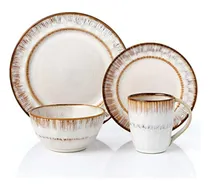 Comprar Set De Vajilla De 16 Piezas En Loza Con Diseño Mocca Swirl, 