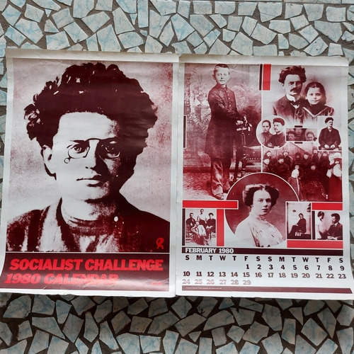 Calendário Ano 80 Trotsky Comunismo Poster 64cm Grande