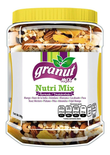 Nueces Y Frutas Deshidratadas Granut Mix Nutri Mix 900g