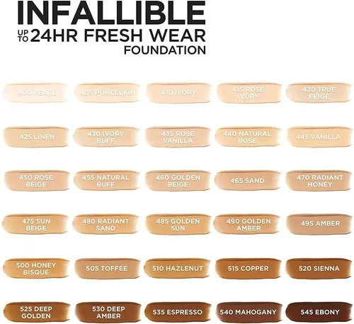 comprar Base de maquillaje líquida L'Oréal Paris Infallible INFALIBLE 24H Fresh Wear 24h tono #475 sund beige - 10mL 15g