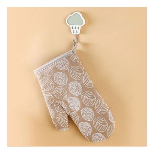 1 Par De Guantes Resistentes Al Calor Con Estampado A Prueba