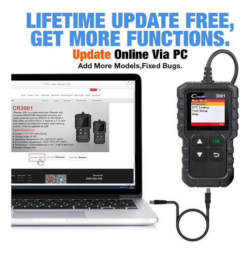 Scanner Automotriz Obd2 Launch Para Auto Moto 3001