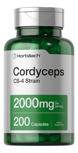 Cordyceps Sinensis 2000 Mg X 200 Capsulas - Horbaach Sabor Sin Sabor
