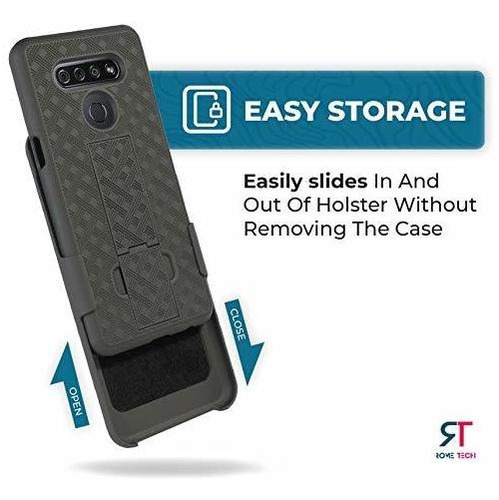Funda Rome Tech Holster Con Clip Para LG K51/ LG Q51/ LG