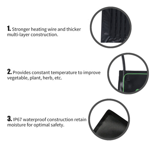 Almohadilla Térmica Seedling Heat Mat De 10 X 20,75 Cm, 1 Pa