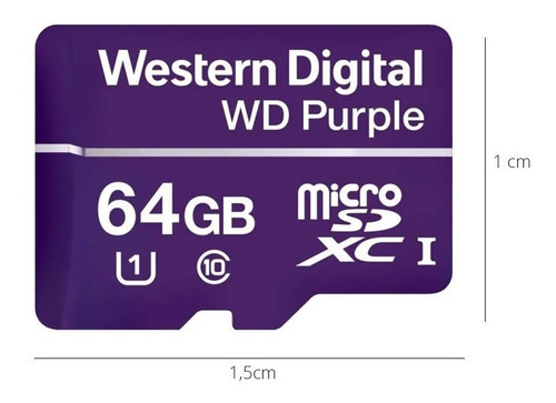 Imagen 5 de 7 de Memoria Micro Sd 64 Gb Western Digital Purple