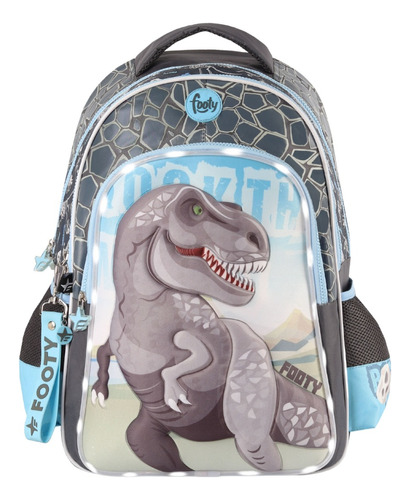 Mochila 18 Pulgadas Escolar Dinosaurio Footy T-rex Luces