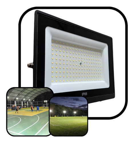 Refletor Led 800w Slim Bivolt Prova D'água 6500k Super Forte
