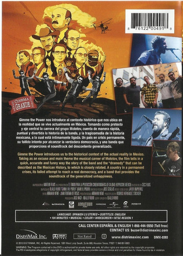 Imagen 2 de 3 de Gimme The Power Dvd Molotov Película Nuevo Región 1
