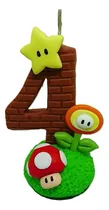 Comprar Adorno Torta Mario Bross Numero Tematica En Porcelana Fria