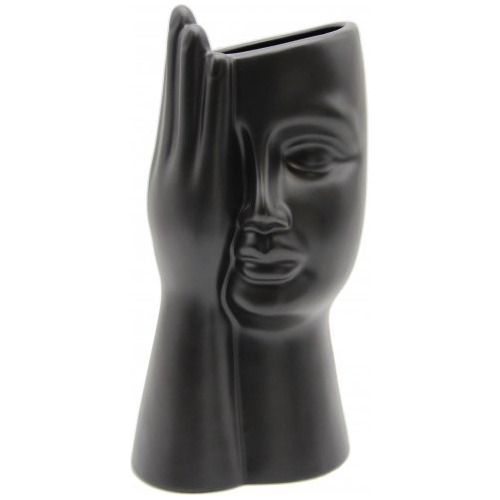 Faces Jarron 27x13 Cm Escultura Decorativa - Olsen Design