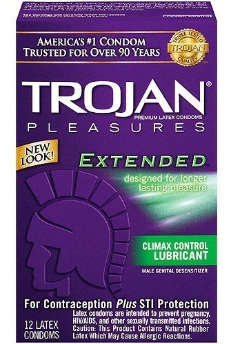 24 Condones Trojan Extended  Retardante En Caja Original