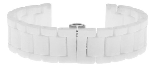 Correa De Reloj De Cerámica Blanca De 22 Mm