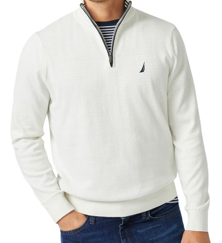 Sueter Nautica Navtech Con Cierre De 3/4 Para Hombre
