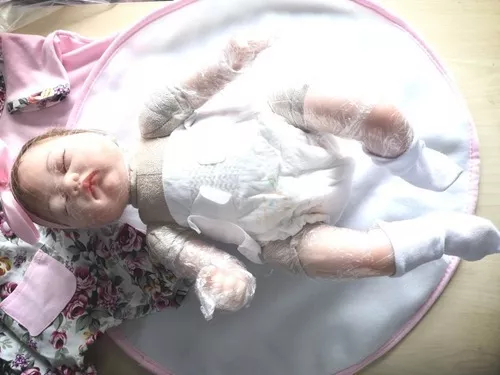 Muñeca Bebé Reborn Silicona, 43cm, Muñeca Dormida [s]