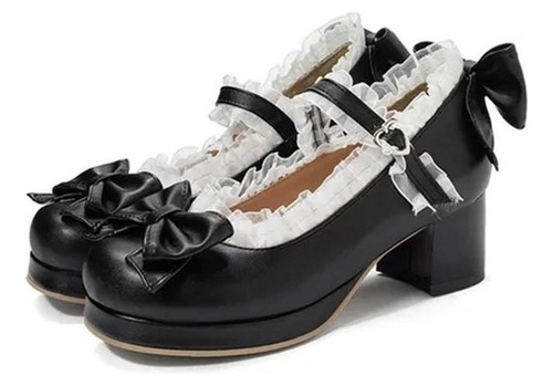 Zapatos Princess Lolita Con Volante Para Mujer