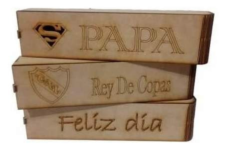 Caja P/ Cuchillo Fibrofacil Grabada Dia Del Padre