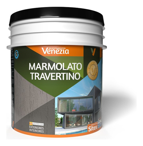 Revestimiento Marmolato Travertino Venezia F X 25 Kg 