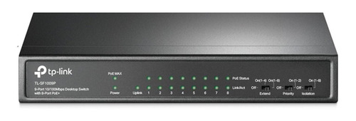 Switch Tp-link Tl-sf1009p 9 Puertos Fast Ethernet 10/100mbps