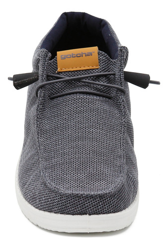 Zapato Hombre Loafer Gotcha Gris Azul Textil Ligeros Comodo