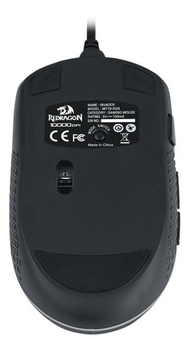Imagen 4 de 4 de Mouse Gamer Redragon Invader M719 Rgb 10000 Dpi - Gamersx