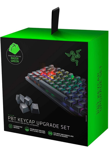 Razer Pbt Keycaps Para Teclado Mecánico U Optico Ingles Us Color Del Teclado Verde Idioma Inglés Us