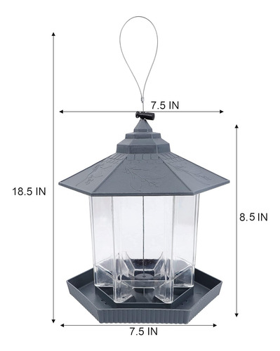 Comedero Para Pajaros Salvajes Twinkle Star, Colgante Ext...