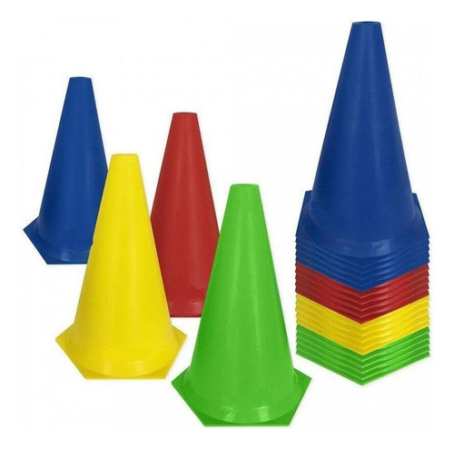 Kit 10 Cones Agilidade 24 Cm Treinamento Funcional Flexivel