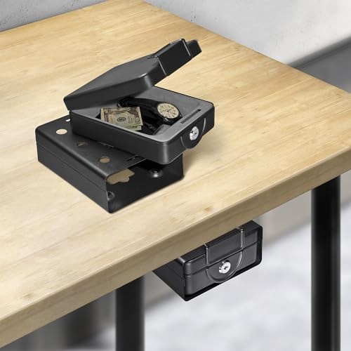 Barska Compact Safe Key Lock Safe Con Funda De Montaje Ax118