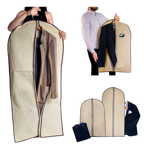 Imagen 4 de 5 de Funda Para Vestidos Trajes Ternos Chaquetas Abrigo 15774-6
