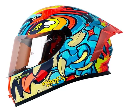 Casco Integral Shaft 526sp Evo Ojibrou Az Cl Az Visor Sm Cl