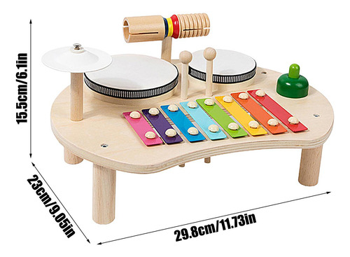 Juguete De Tambor De Madera Para Niños Pequeños Juego De Tam