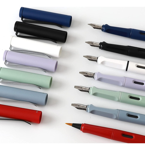 Juego De Pluma Estilográfica De Caligrafía Gc Quill, 7 Con P