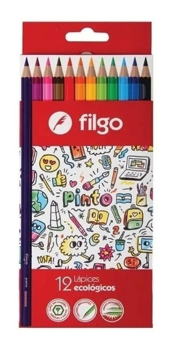 Lapiz Lapices Filgo Sigma Color Caja X12 Colores Largos