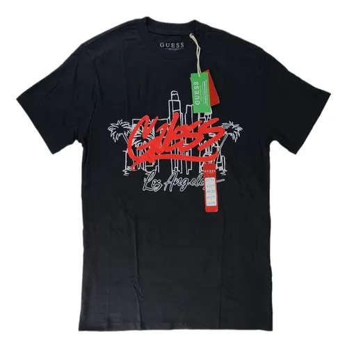 Playera guess negra con dorado new arrivals