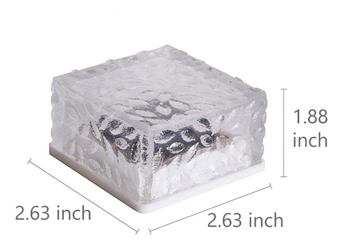 Luz Solar En Forma De Cubo De Hielo 2.8 X 2.8 X 2 Pulgadas B