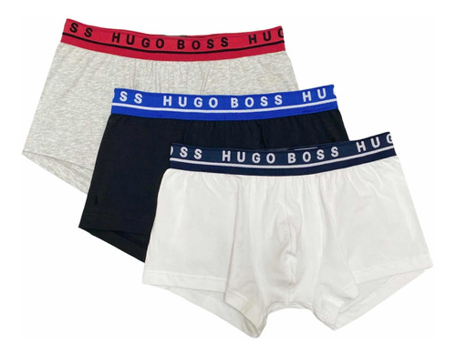 Bóxers Hugo Boss Cotton Stretch 3 Pack Trunk Gbn Originales