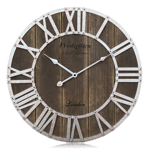 Westzytturm Reloj De Pared Rstico Con Marco De Madera, Con N