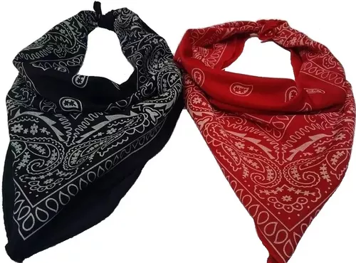 Kit 3 Bandana Lenço Durag Preta Vermelha E Branca - R$ 25,58