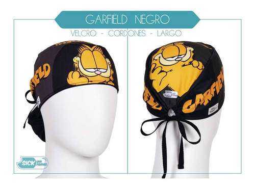 Gorro O Cofia Clinica/ Quirurgico Garfield Negro