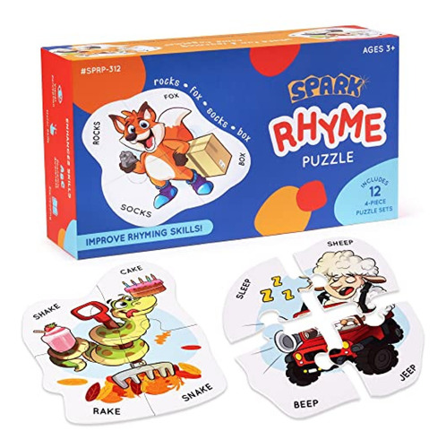 Juego De Combinación De Rompecabezas De Rimas, Aprender A Ri